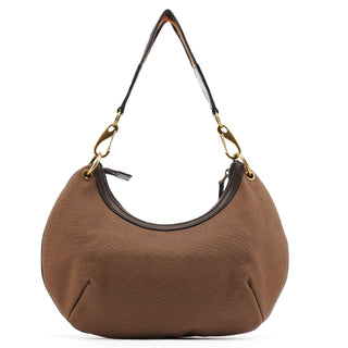 Gucci 2003 Brown Canvas Round Shoulder Bag