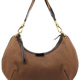 Gucci 2003 Brown Canvas Web Strap Hobo Bag