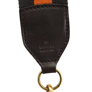 Gucci 2003 Brown Canvas Web Strap Hobo Bag