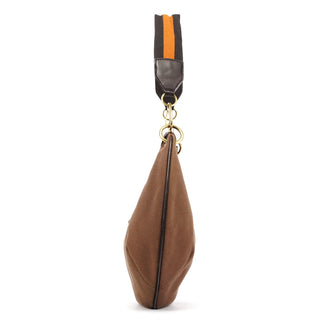 Gucci 2003 Brown Canvas Web Strap Hobo Bag