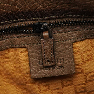 Gucci 2003 Brown Ostrich Leather Shoulder Bag