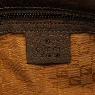 Gucci 2003 Brown Ostrich Leather Shoulder Bag