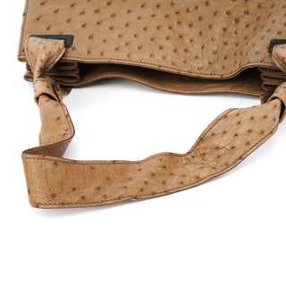 Gucci 2003 Brown Ostrich Leather Shoulder Bag