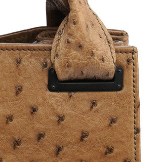 Gucci 2003 Brown Ostrich Leather Shoulder Bag