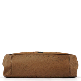 Gucci 2003 Brown Ostrich Leather Shoulder Bag