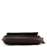 Gucci 2003 Dark Brown Leather Woven Strap Shoulder Bag