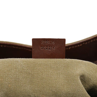 Gucci 2003 Khaki Canvas Bamboo Shoulder Bag