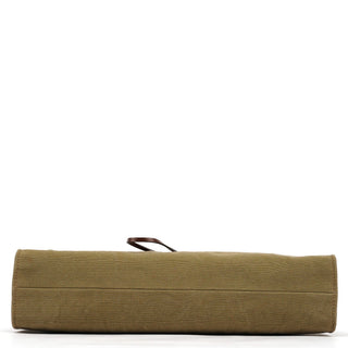 Gucci 2003 Khaki Canvas Bamboo Shoulder Bag