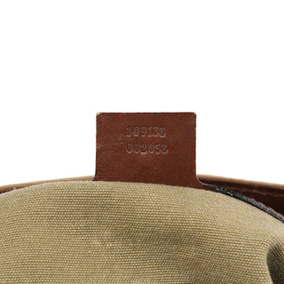 Gucci 2003 Khaki Canvas Bamboo Tote Bag