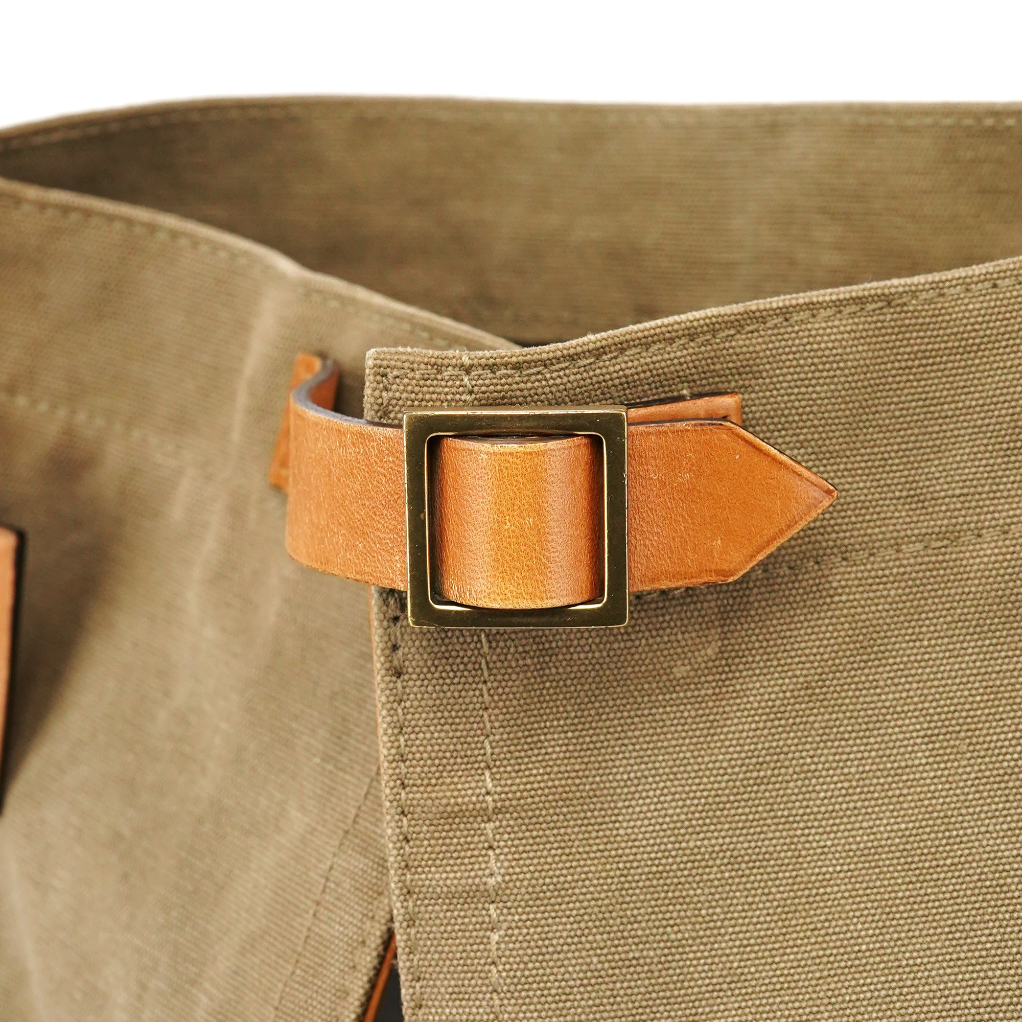 Gucci 2003 Khaki Canvas Shoulder Bag