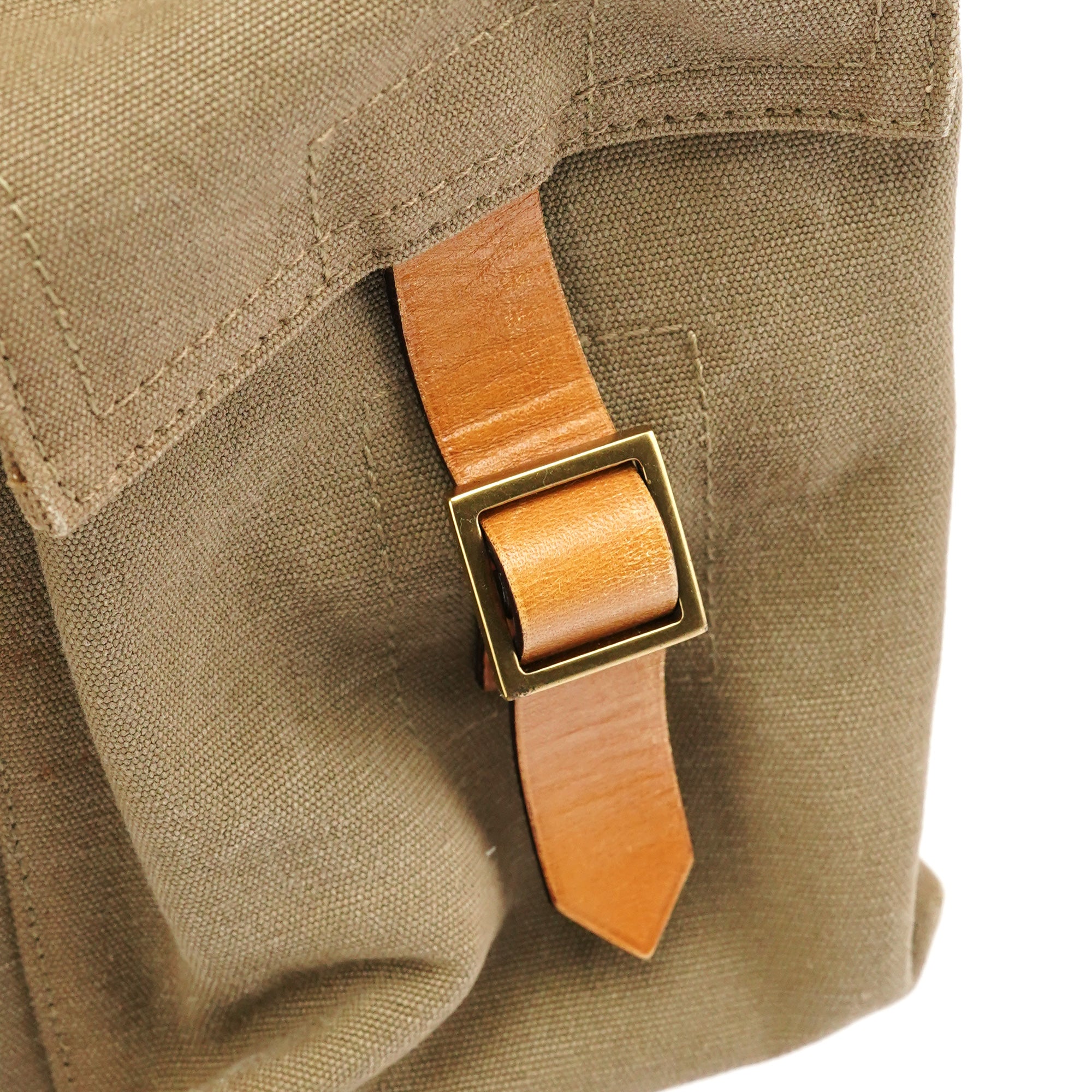Gucci 2003 Khaki Canvas Shoulder Bag