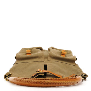 Gucci 2003 Khaki Canvas Shoulder Bag