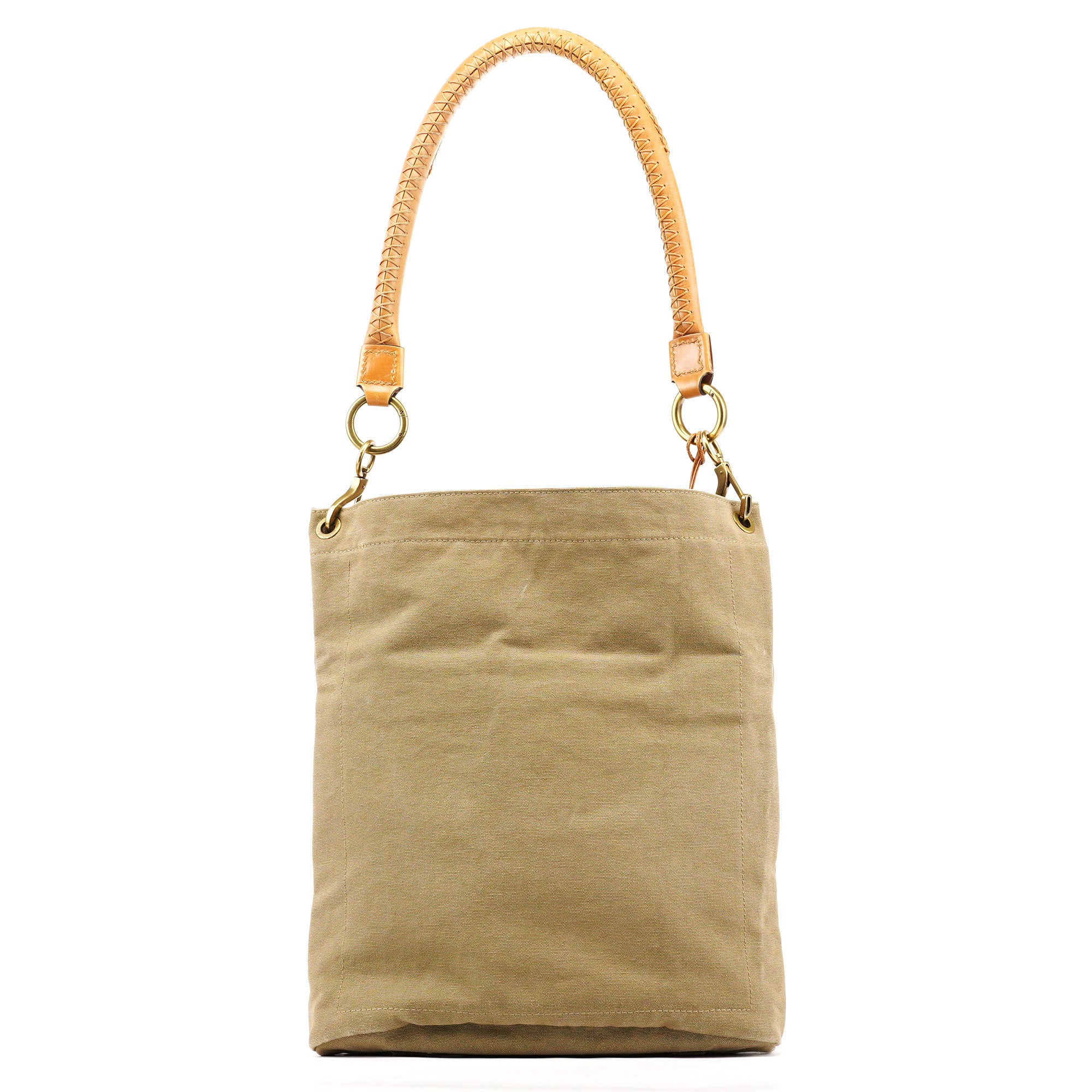 Gucci 2003 Khaki Canvas Shoulder Bag