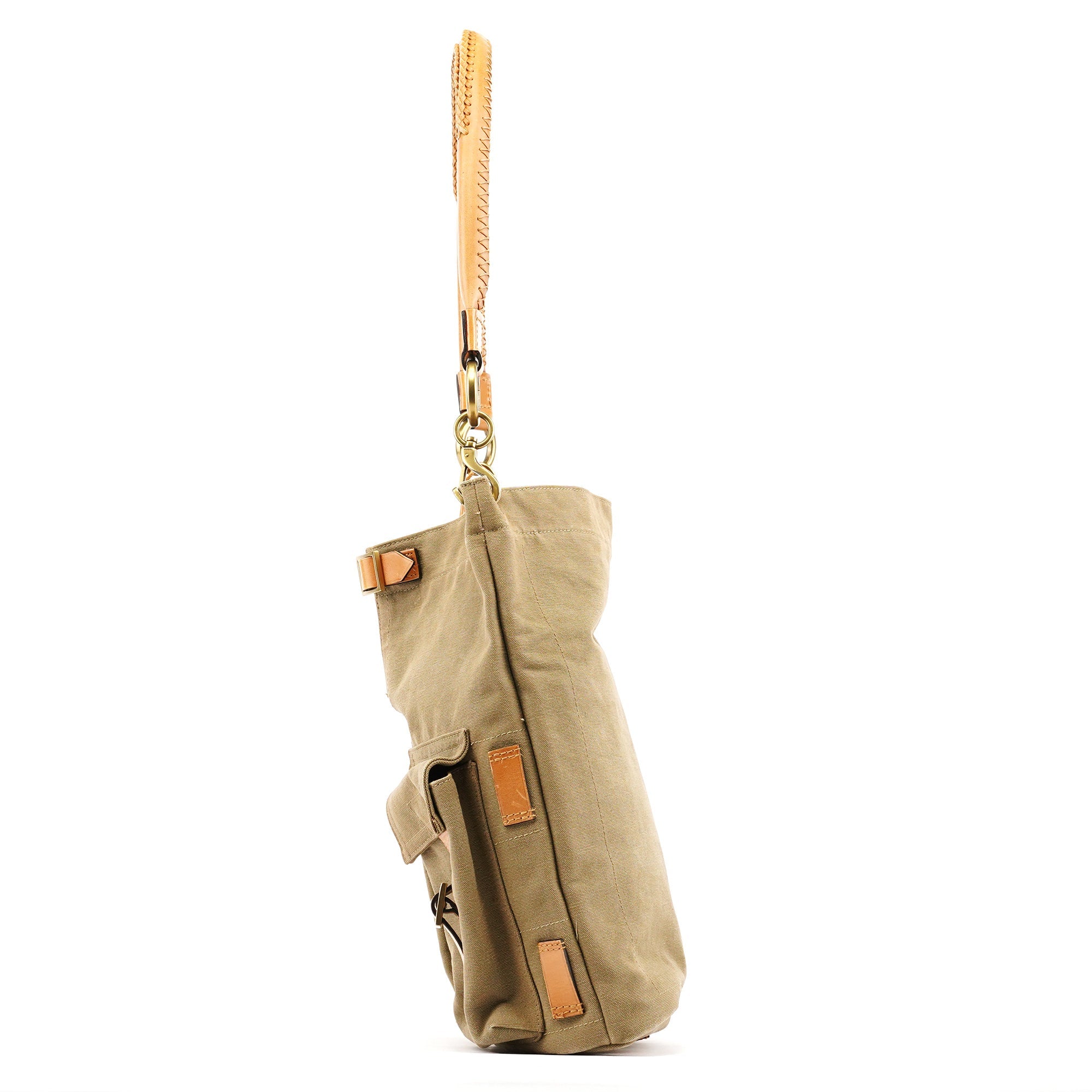 Gucci 2003 Khaki Canvas Shoulder Bag