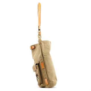 Gucci 2003 Khaki Canvas Shoulder Bag