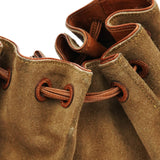 Gucci 2003 Sac porté épaule à lien coulissant en daim kaki
