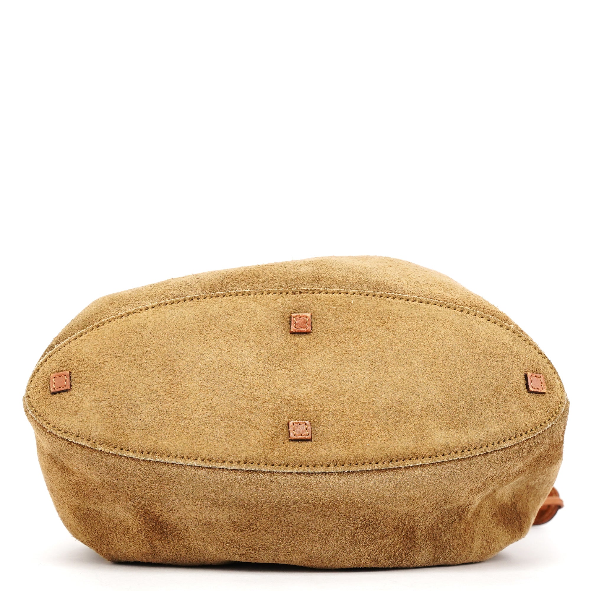 Gucci 2003 Sac porté épaule à lien coulissant en daim kaki