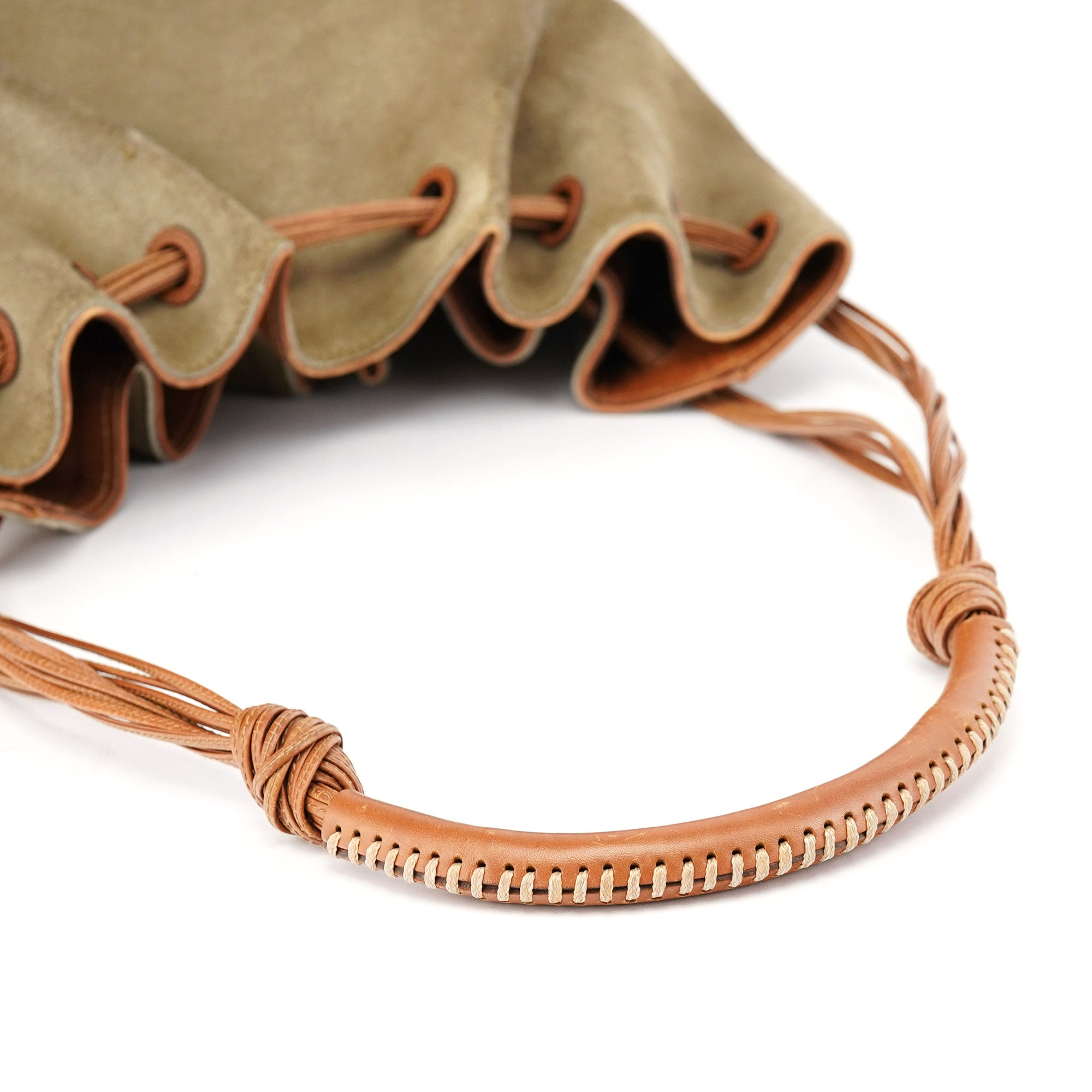 Gucci 2003 Khaki Suede Sling Shoulder Bag