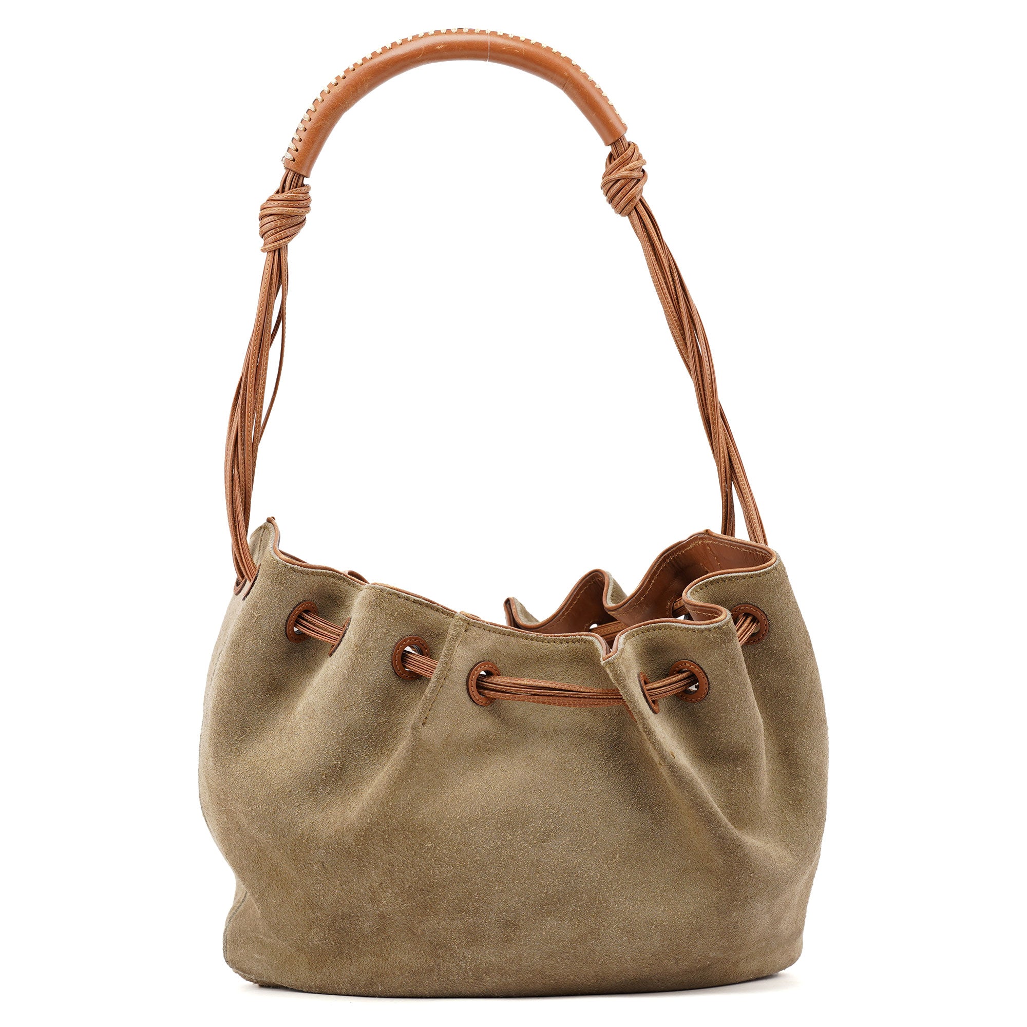 Gucci 2003 Khaki Suede Sling Shoulder Bag