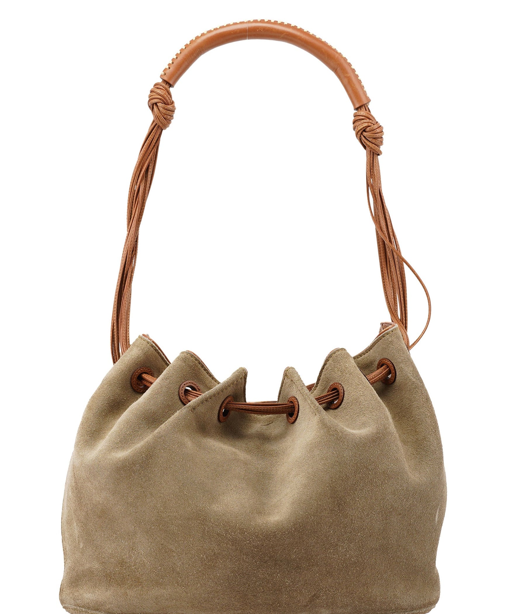 Gucci 2003 Borsa a spalla in camoscio kaki