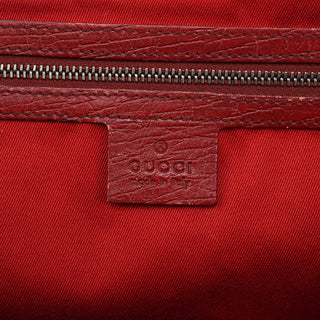 Gucci 2003 Red GG Bamboo Shoulder Bag
