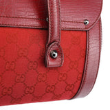 Gucci 2003 Red GG Bamboo Shoulder Bag