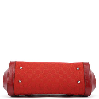 Gucci 2003 Red GG Bamboo Shoulder Bag