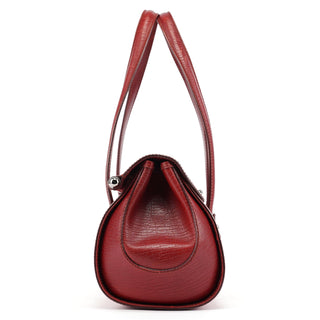 Gucci 2003 Red GG Bamboo Shoulder Bag