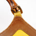 Gucci 2003 Yellow Canvas Bamboo Top Handle Bag