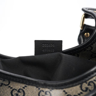 Gucci 203494 Beige GG Canvas Jackie Shoulder Bag