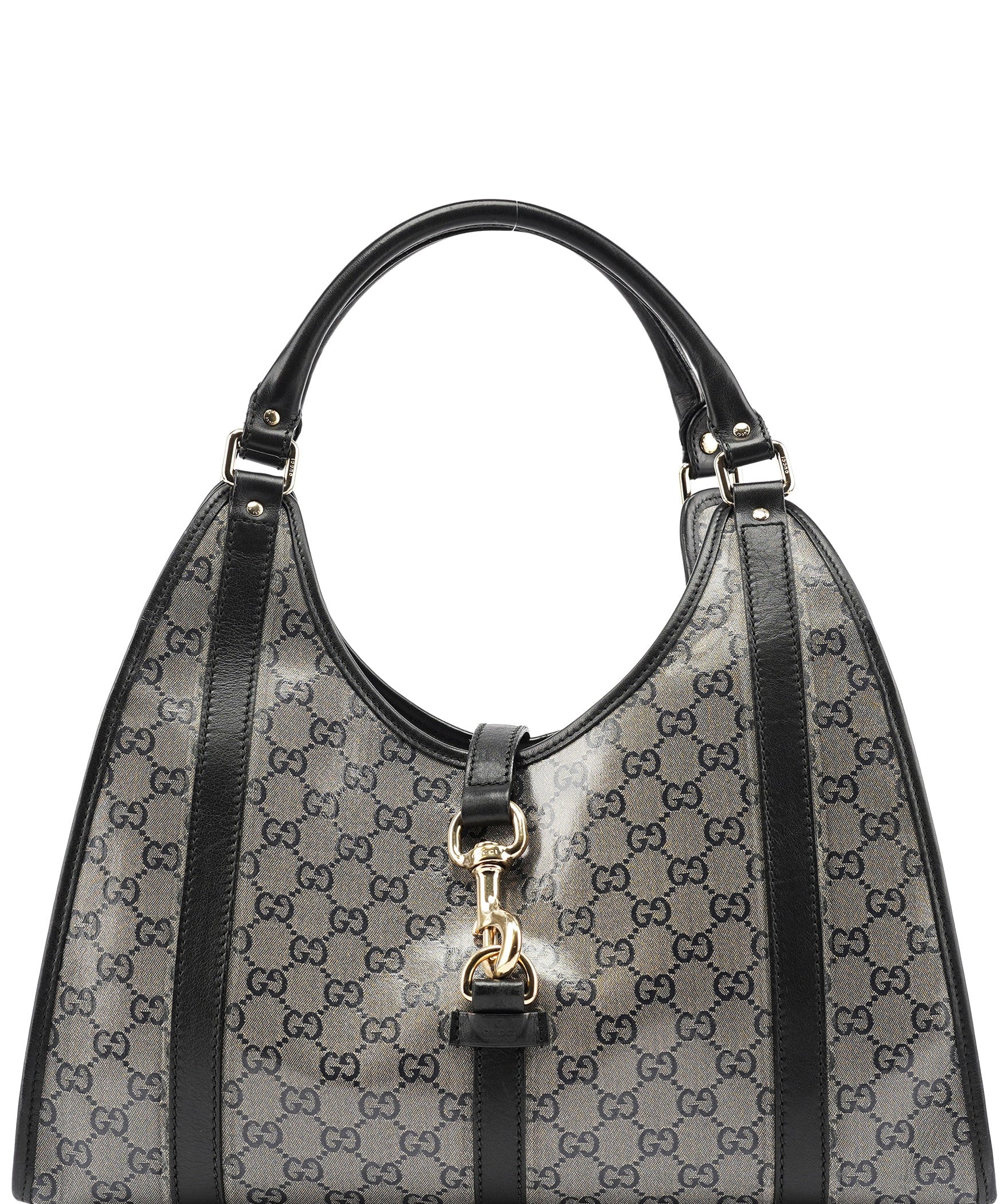 Gucci 203494 Beige GG Canvas Jackie Shoulder Bag