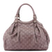 Gucci 211944 Purple Calfskin GG Shoulder Bag