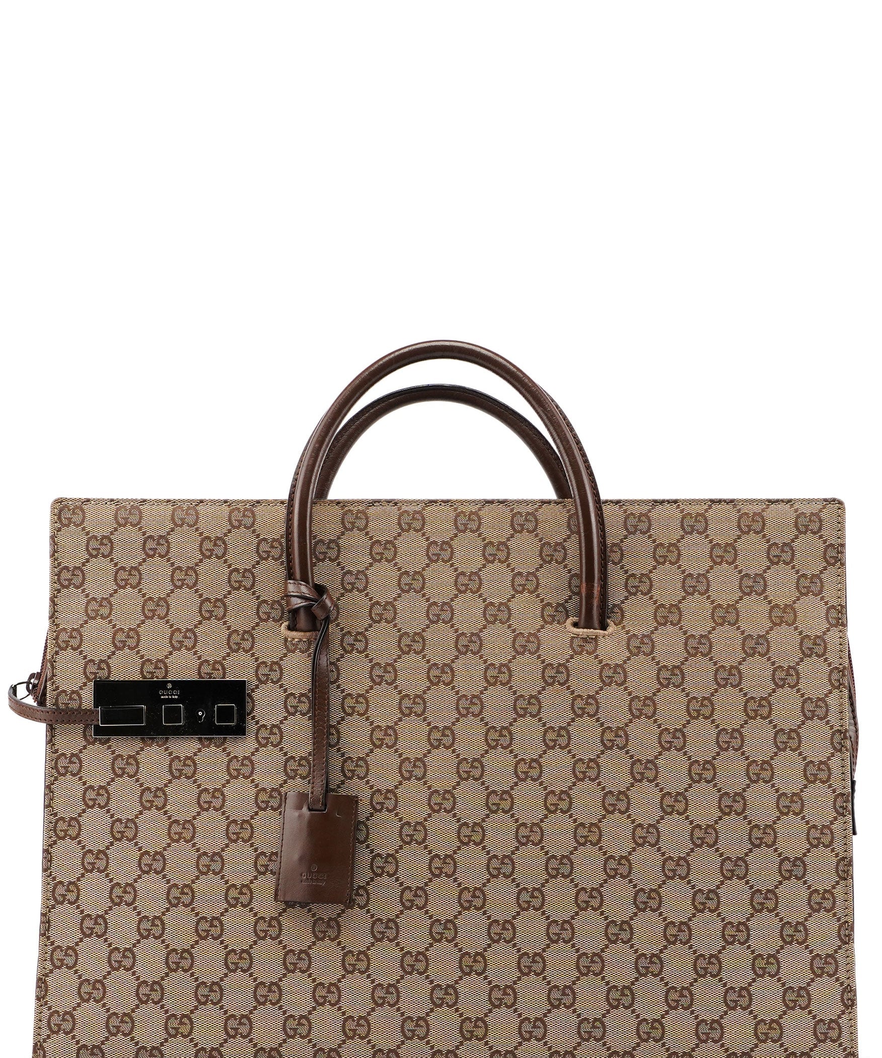 Gucci 212792 Beige GG Lady Lock Tote Bag