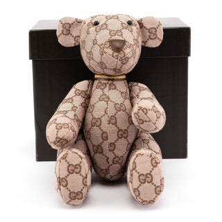 Gucci 212955 Monogram Canvas Teddy Bear