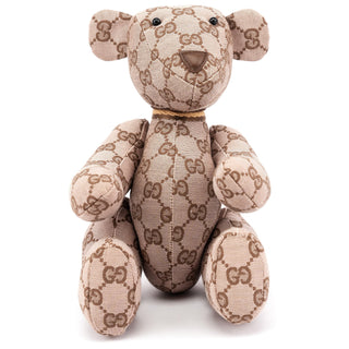 Gucci 212955 Monogram Canvas Teddy Bear