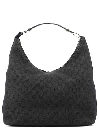 Gucci 246892 Anthracite Denim GG Hobo Shoulder Bag