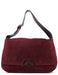 Gucci 248045 Burgundy Suede GG Shoulder Bag