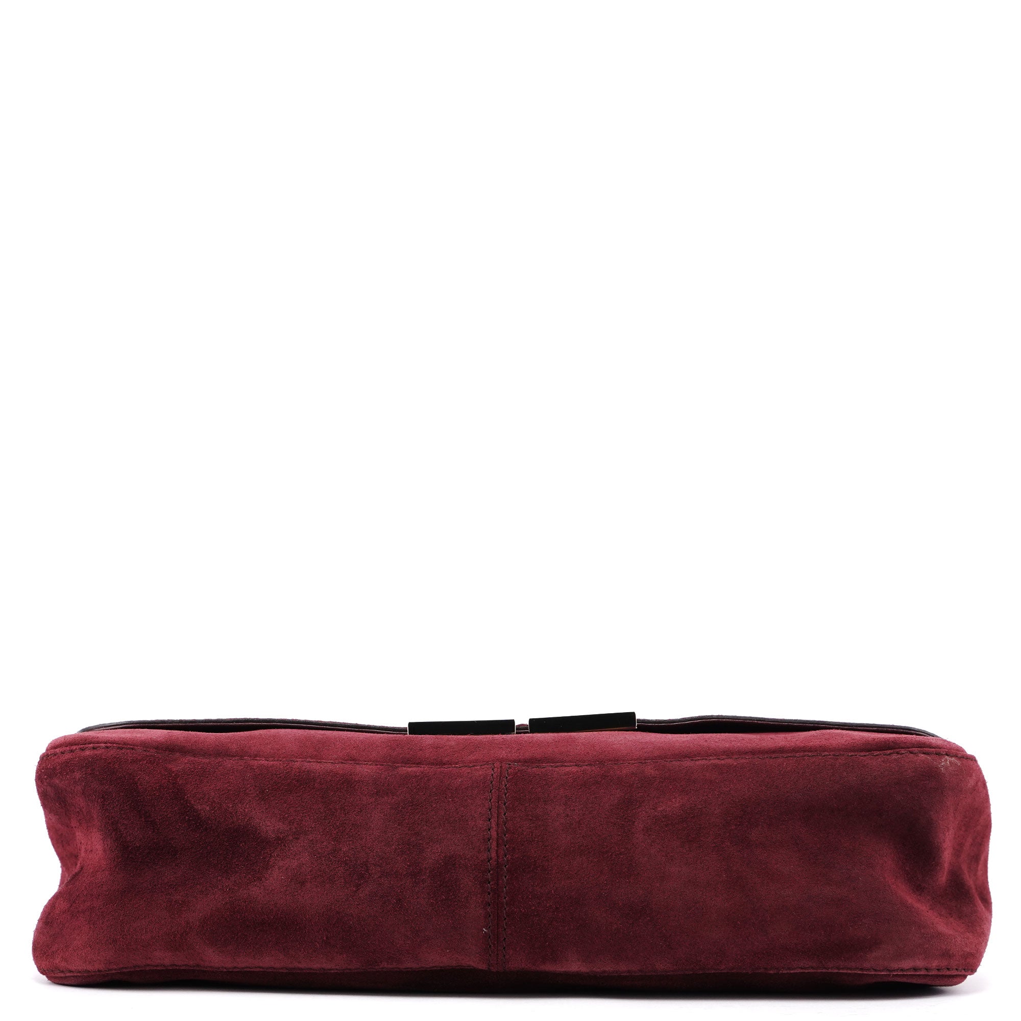 Gucci 248045 Burgundy Suede GG Shoulder Bag