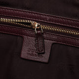 Gucci 248045 Burgundy Suede GG Shoulder Bag