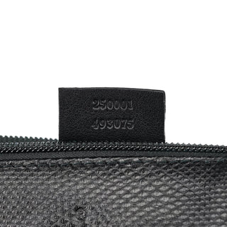 Gucci 250001 Black Lizard Embossed Boat Pochette