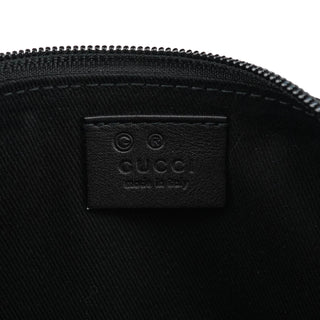 Gucci 250001 Black Lizard Embossed Boat Pochette