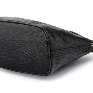 Gucci 250001 Black Lizard Embossed Boat Pochette