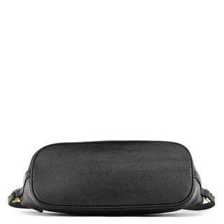 Gucci 250001 Black Lizard Embossed Boat Pochette