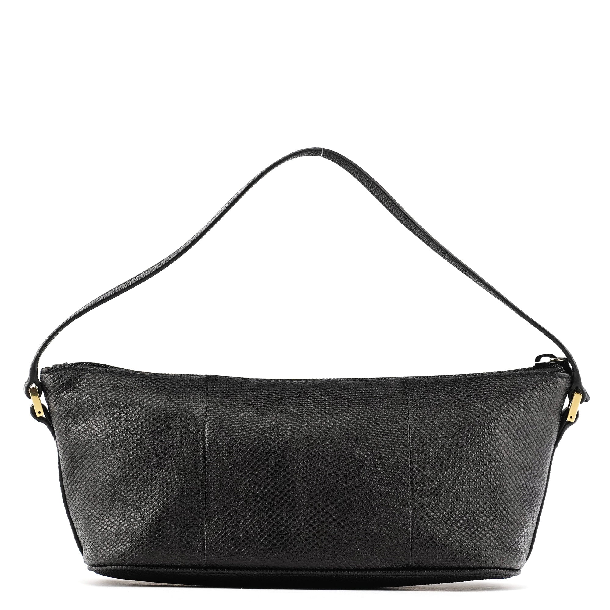 Gucci 250001 Black Lizard Embossed Boat Pochette