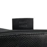 Gucci 250001 Black Lizard Embossed Boat Pochette