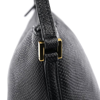 Gucci 250001 Black Lizard Embossed Boat Pochette