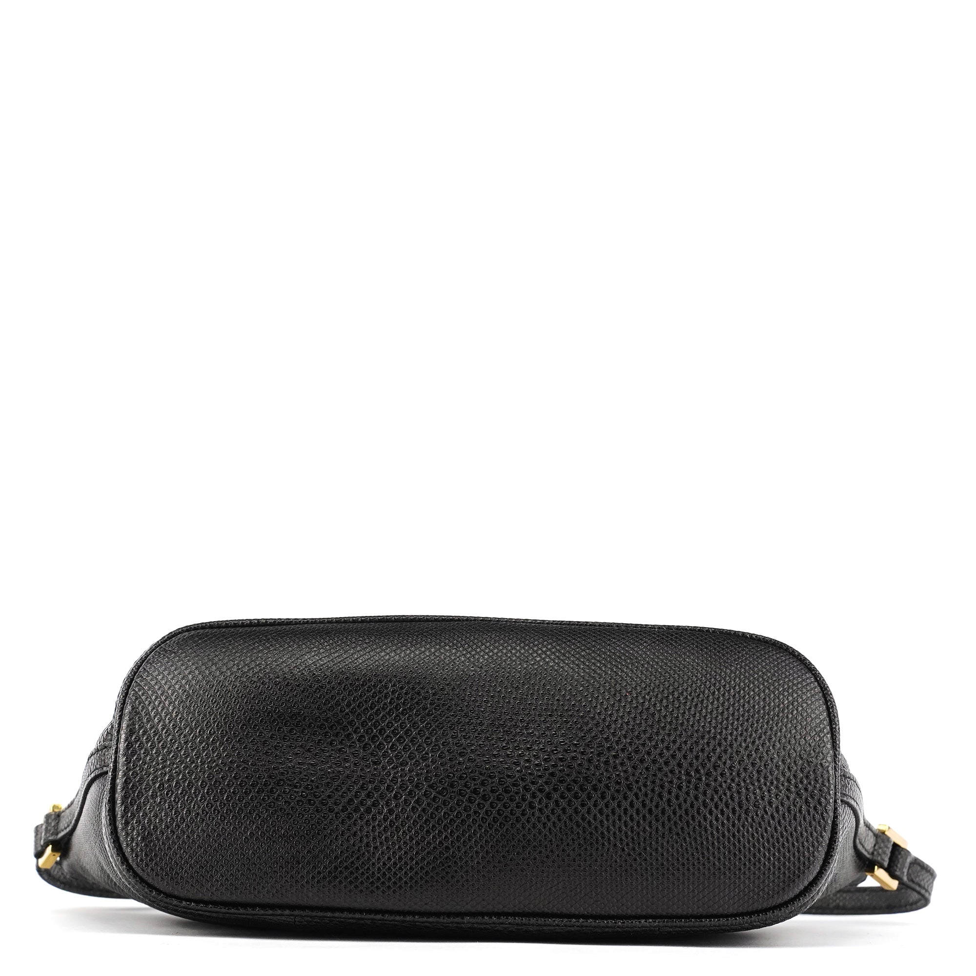 Gucci 250001 Black Lizard Embossed Boat Pochette