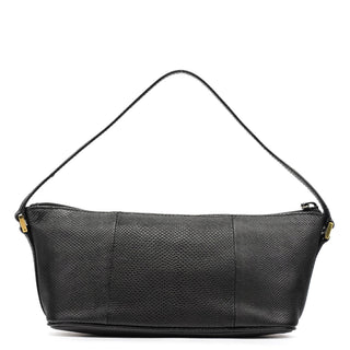 Gucci 250001 Black Lizard Embossed Boat Pochette