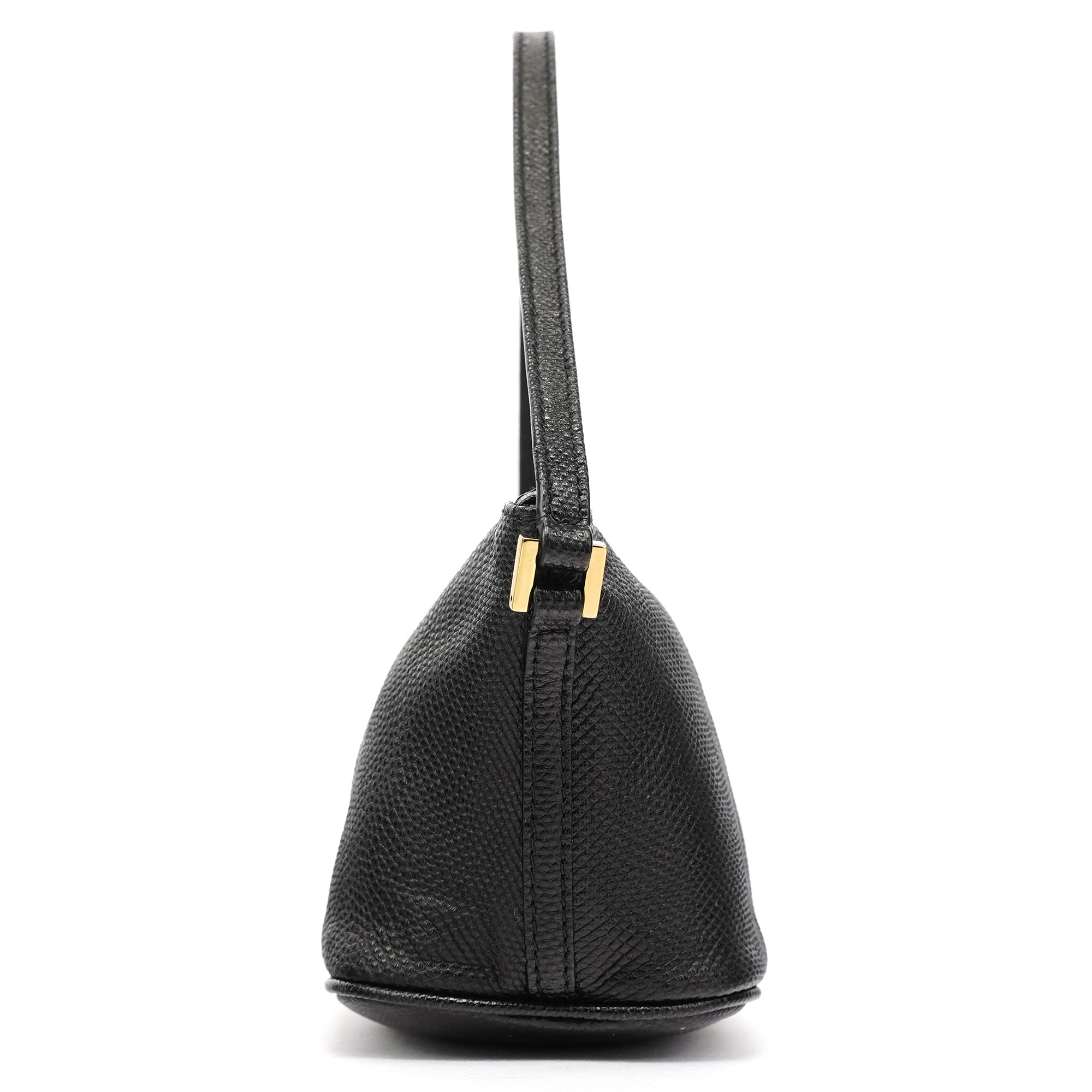 Gucci 250001 Black Lizard Embossed Boat Pochette
