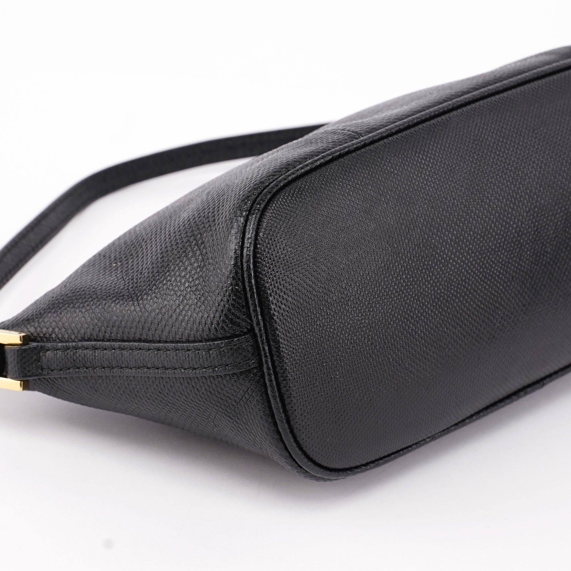 Gucci 250001 Boat Pochette en cuir embossé façon lézard noir